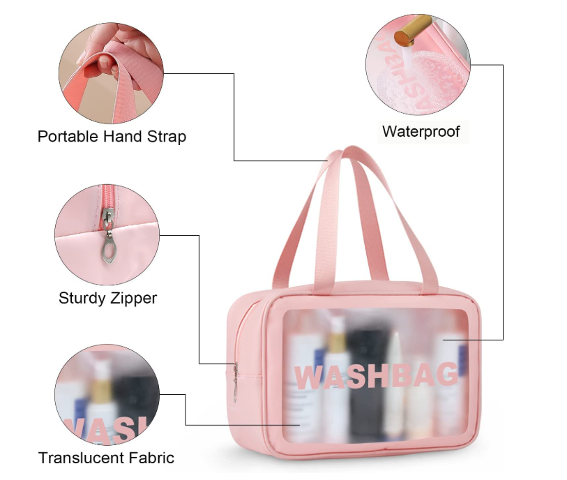 Cosmetic Pouch Set – Waterproof Travel Makeup Bags (Set of 3)