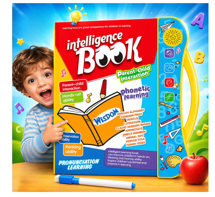 Toy Imagine Interactive Sound Book for Kids with Marker – Alphabets, Numbers, Shapes & Phonics