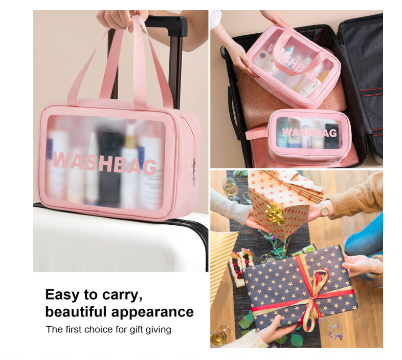 Cosmetic Pouch Set – Waterproof Travel Makeup Bags (Set of 3)