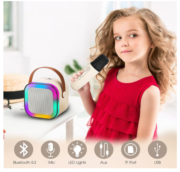 Wembley Rechargeable Karaoke Mic with Speaker for Singing