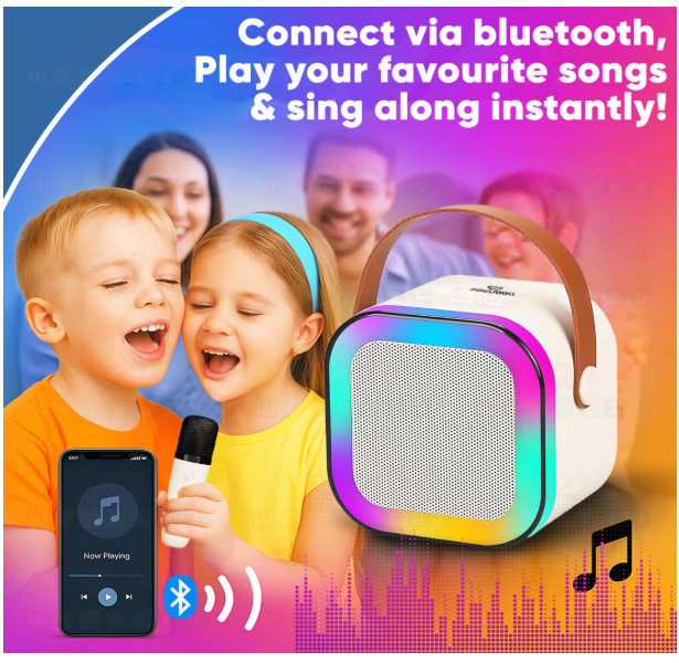 Wembley Rechargeable Karaoke Mic with Speaker for Singing