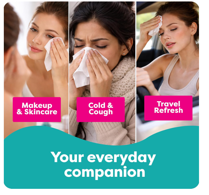 Skin-Friendly Facial Tissues – Premium Softness & Hypoallergenic Pack