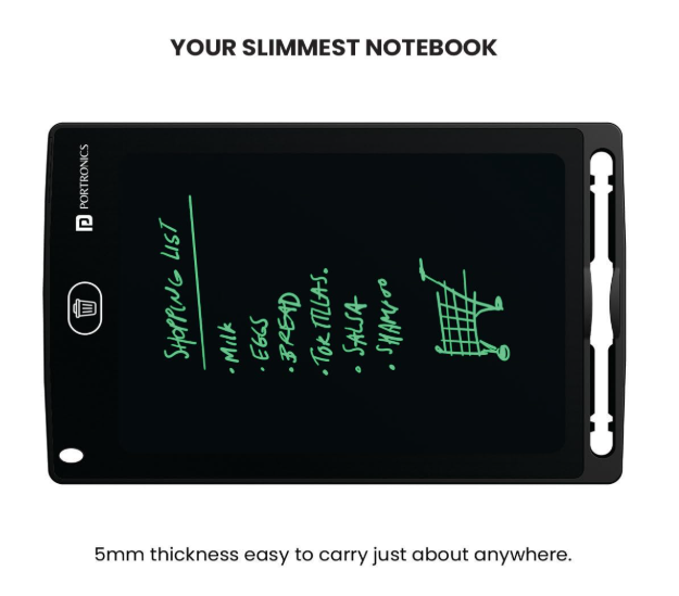 Portronics Ruffpad 8.5E Re-Writable LCD Writing Pad – 8.5 Inch