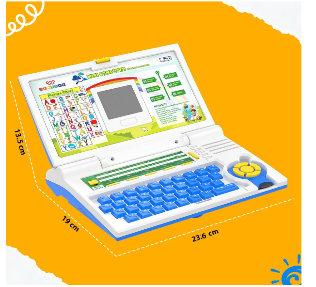 Wembley Educational Kids Laptop Learning Toy – Alphabet, Words, Maths, Music & Games